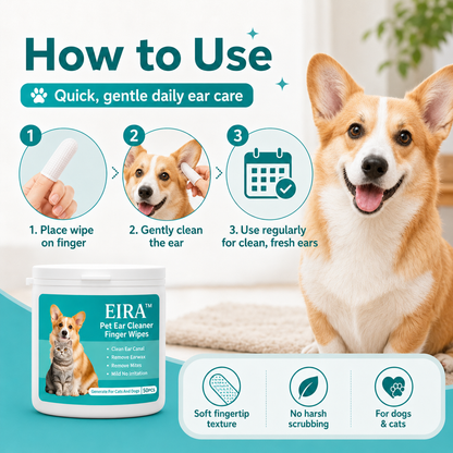 PET EAR CARE WIPES